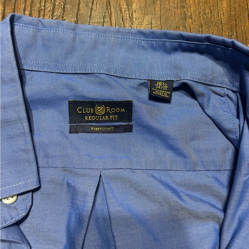 Club Room Light Blue Casual Button-Down Shirt - Picture 3 of 3